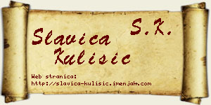 Slavica Kulišić vizit kartica